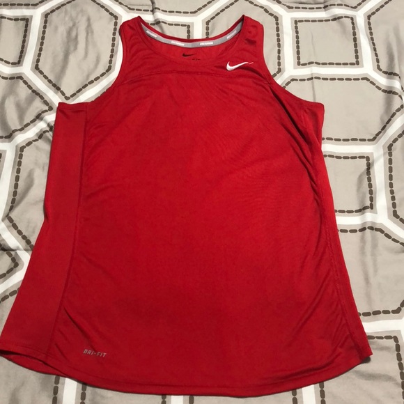 NIKE DRI-FIT TANK TOP RED COLOR , LARGE SIZE - Picture 1 of 3
